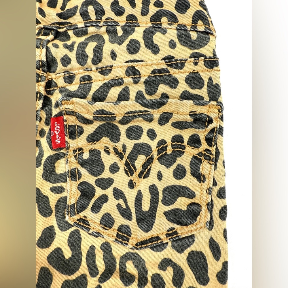 LEVI’S Toddler Girls’ Leopard‎ Print Pull-On Jeggings Boho Animal Print Size 2T - Picture 6 of 8